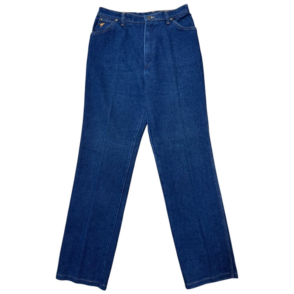 Vintage 80s Wrangler Jeans 100% Cotton Made in USA Blue Misses 16 - Picture 3 of 5